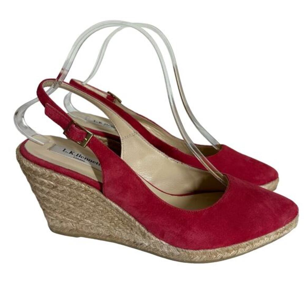 LK Bennett Women's‎ Coral Espadrille Wedge Heels Slingback Size 40 Size 9